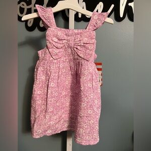 Cat & Jack Pink Tank Floral Dress With Diaper Cover. NWT 18 months